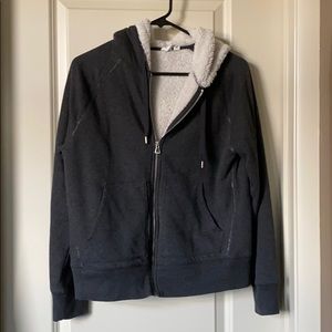 Gap Sherpa zip up hoodie Grey size M